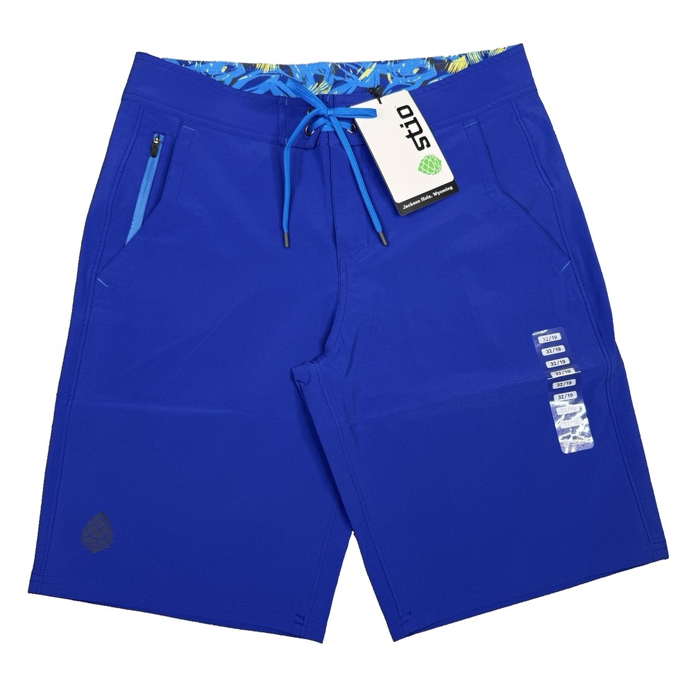 Stio CFS Board Short Mens 32 Skyline 19" Swim Hike Stretch Quick Dry UPF New NWT